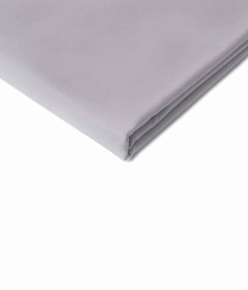 Простыня на резинке DecoFlux SILVER CHALK, сатин, серо-голубой, угол завёрнут